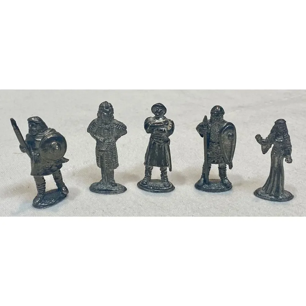5 Pewter Medieval Persons Miniatures